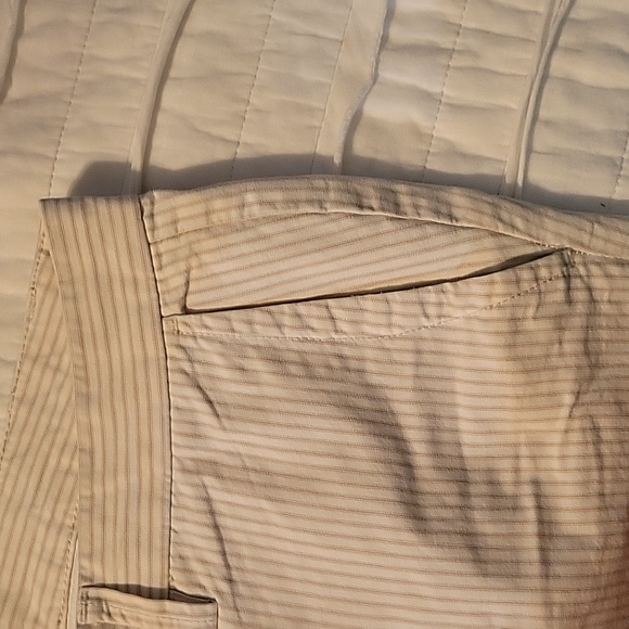 Gap tan stripe capris. - Picture 4 of 5